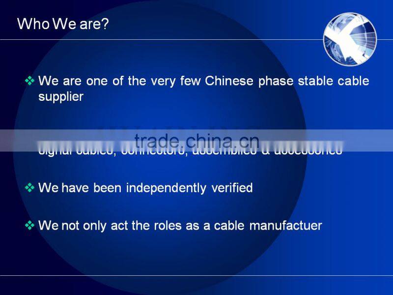Phase Stable vga cable Coaxial Wire PTFE Insulated Cable
