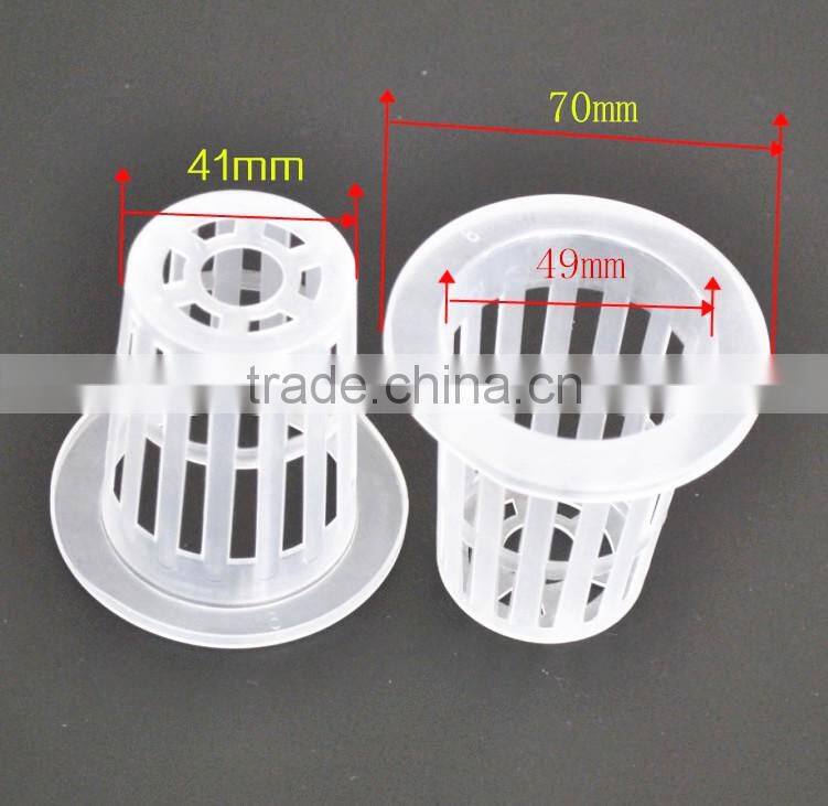 5cm PP Plastic Mesh Cups Aquaponic system Black net Planting pots