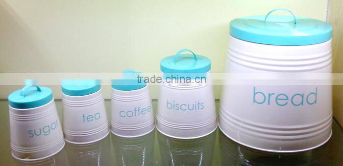 NEW metal tower-shape bread bin set of 4