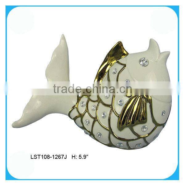 Home decorating ceramic fish sculpture
