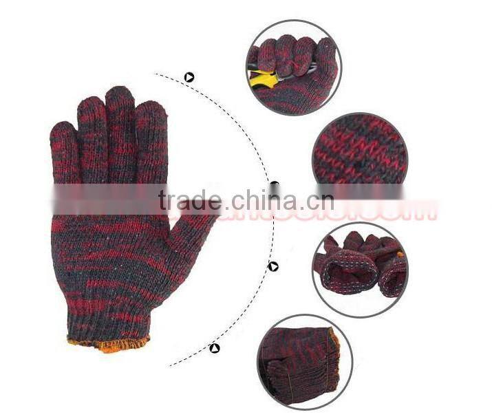 red palm Cotton safety gloves working gloves safety gloves work gloves knitted gloves, industrial gloves, garden gloves