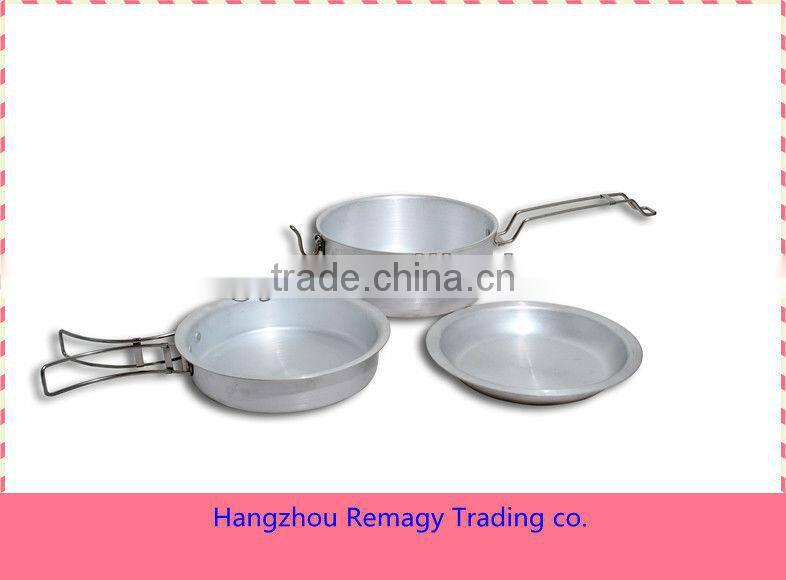 3pcs aluminiumcamping cookset/mess kit /mess tin /aluminum lunch box