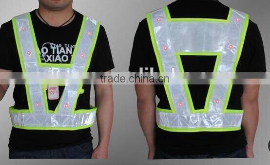 New fashion design colorful economical wholesale led safety reflective vest