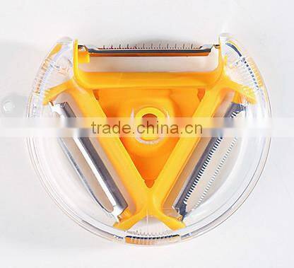 Creative Kitchen Tool 3 In 1 Fruit & Vegetable Round Peeler with Cute design