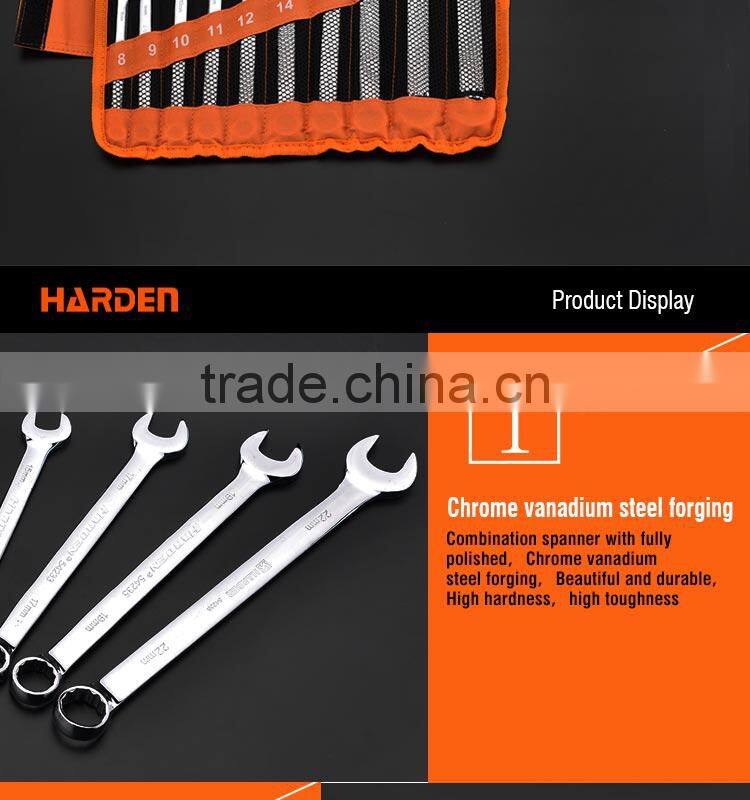 Functional OEM Service 10 Pcs Chrome Vanadium Handle Combination Spanner Set