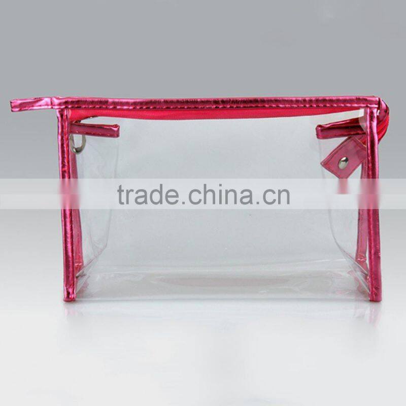 Eco-friendly Large Compartment clear PVC women handbags recyled wash organizer bags waterproof makeup pouch