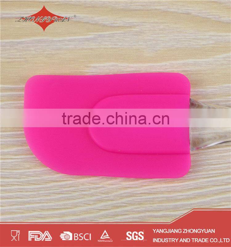 Food grade silicone spatula with plastic handle