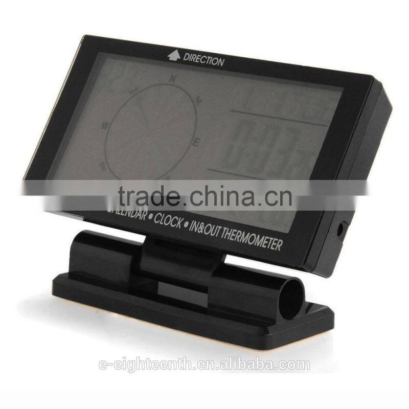 2016 in-Car Digital Compass 4.6" LCD Display Blue LED with Clock Thermometer Calendar