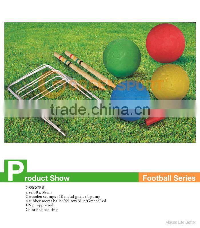 GSSGCR8 football croquet game set small goal and rubber ball