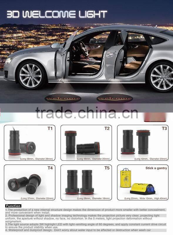Hotest Sale LED car logo light 3d led logo projector laser light 3G 3D welcome light FOR TOYOTA FOR SPECIAL CAR