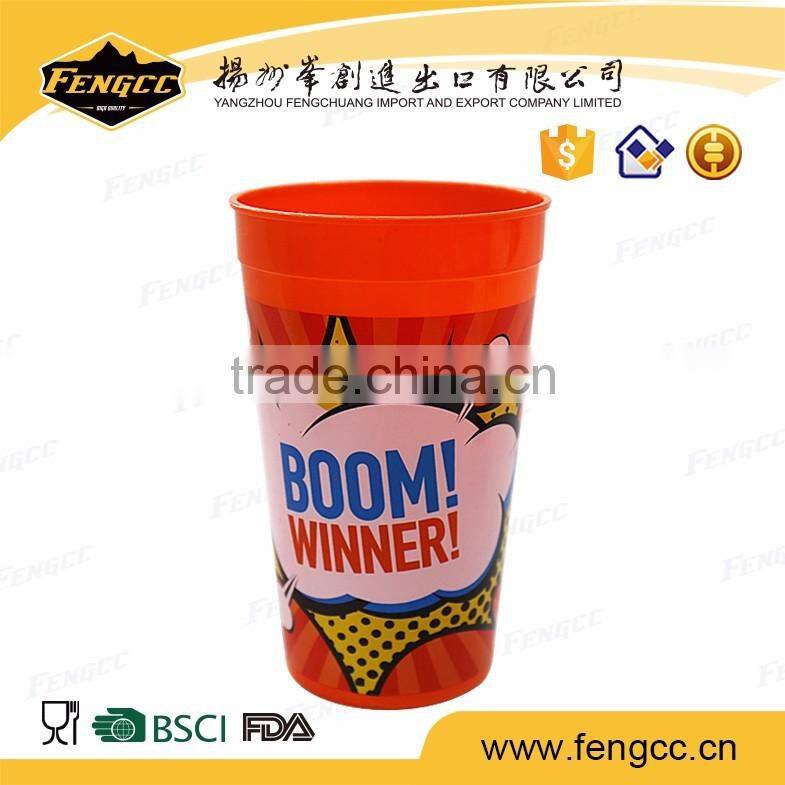 hot sale double layer Creative Wide Mouth color plastic cup