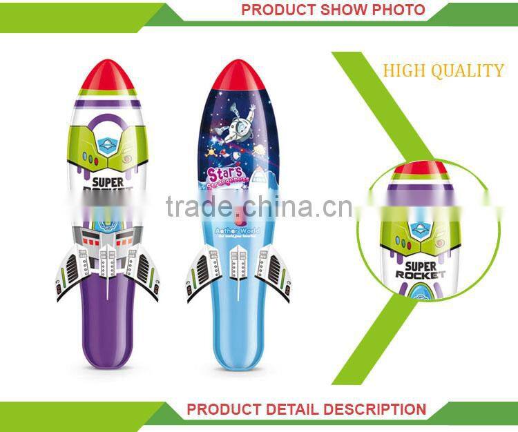 Best sale air pump plasric rocket toy for kids