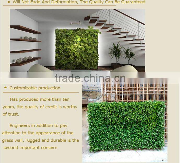 Wholesale artificial plastic green wall plants with garden vertical system green wall hanging artificial flowers for decoration
