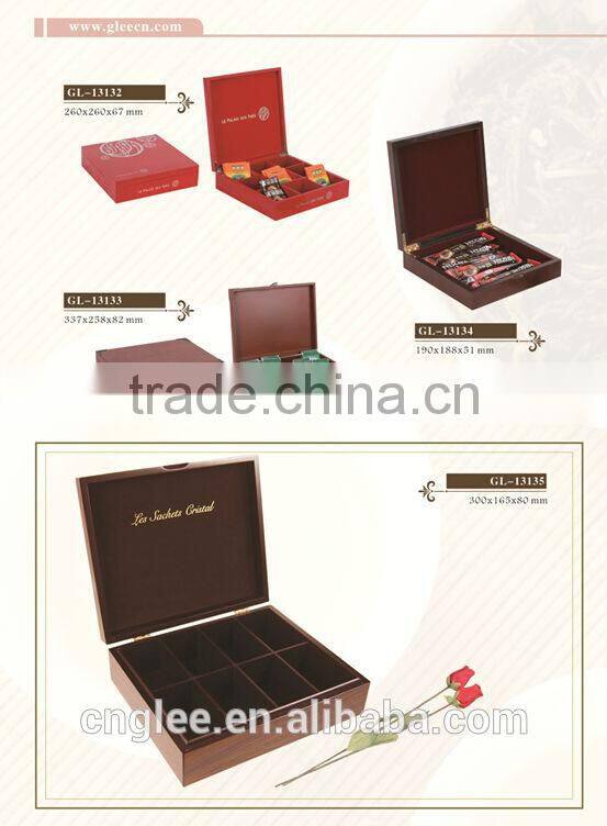 Custom made tea bag storage boxes, Pine wood gift box
