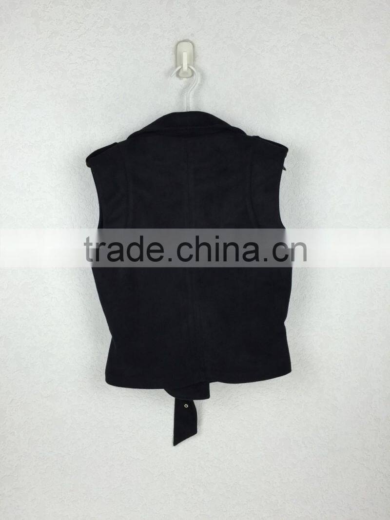 Custom Design Premium Quality Trendy Women Black Short Vest