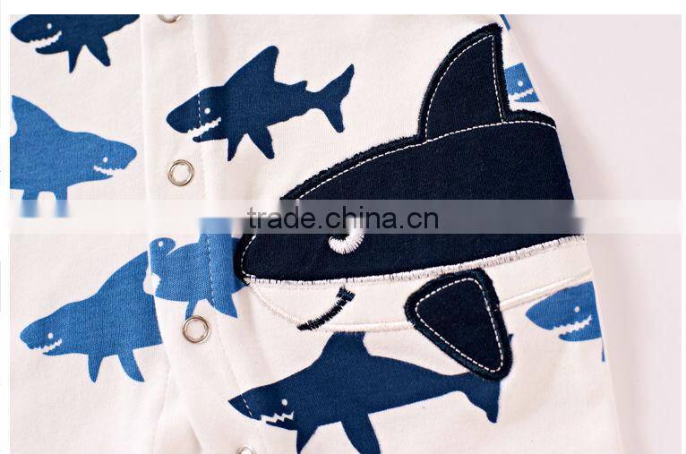 Wholesale cotton plain baby romper,baby animal print rompers,long sleeves long leg baby romper