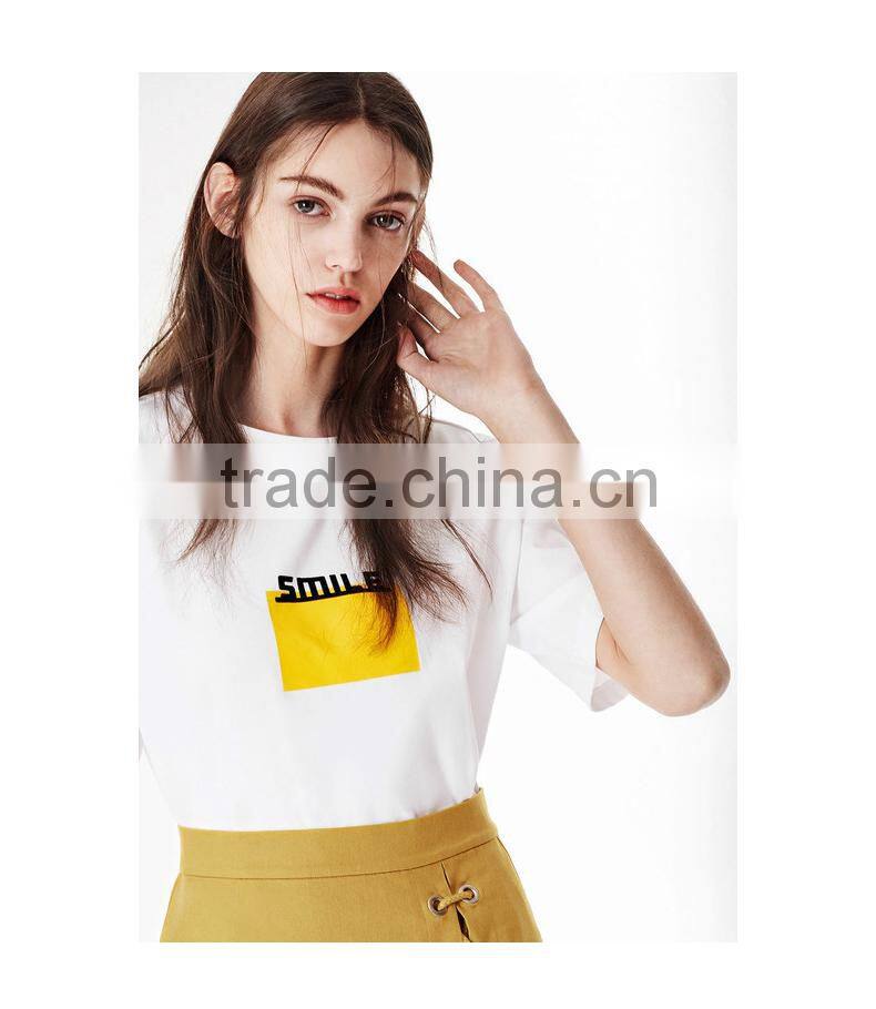 OEM Plain White Woman Fashion Design Custom Printing 100% Cotton Soft Loose Womens t shirt