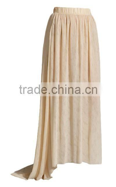 2016 women casual fashion maxi skirt bohemian elegant chiffon long skirt with kurti