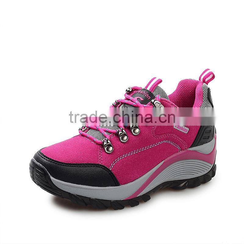 new style purple female fashion climbing shoes sneakers sample for women, best quality outdoor sport walking shoes price cheap