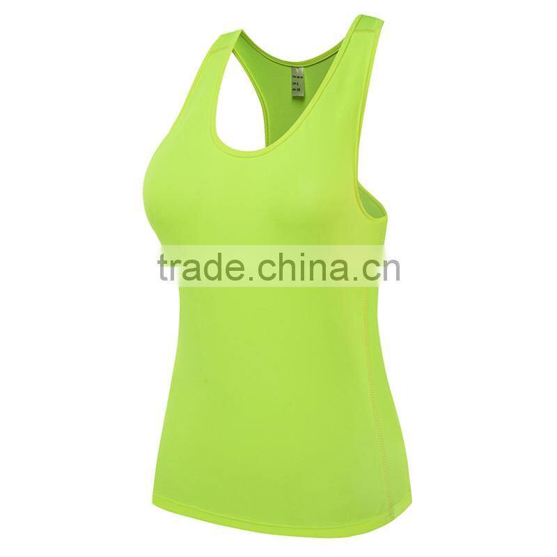 Stylish wholesale polyester fitness womens sport vest tank top
