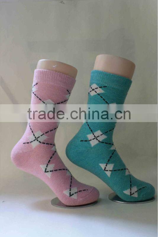 Lady Bule snow flowers wool socks