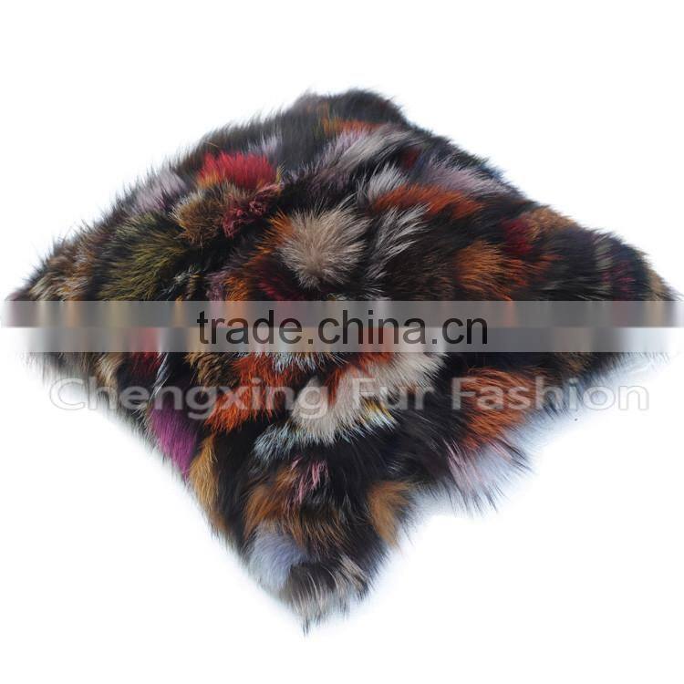 CX-D-107D Best Design Elephant Pillow Covers Real Fox Fur Decorative Sofa Cushion Cover Wholesale 2016
