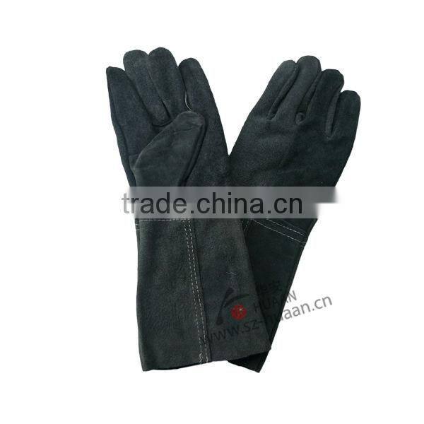 long welding leather gloves/ fake leather gloves