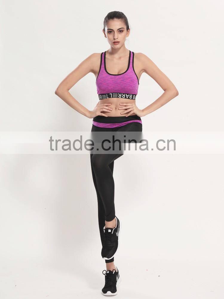 New Design Women gym running pants/bra fitness yoga sportwear suit