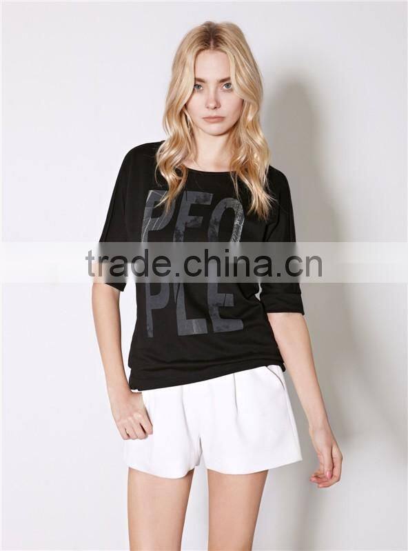 Customized 100% Cotton Fleece pullover Sweatshirts print 1/2 sleeve crewneck pullover t shirt