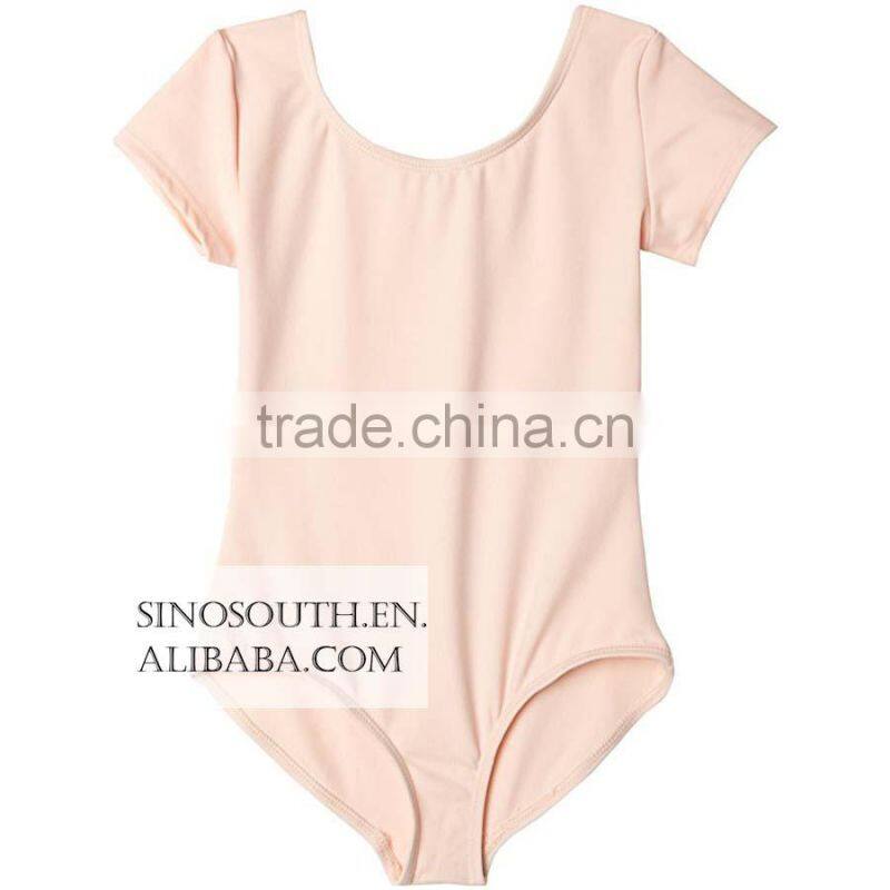 2017 Wholesale Kids Girl's Dance short sleeve toddler leotard gymnastics