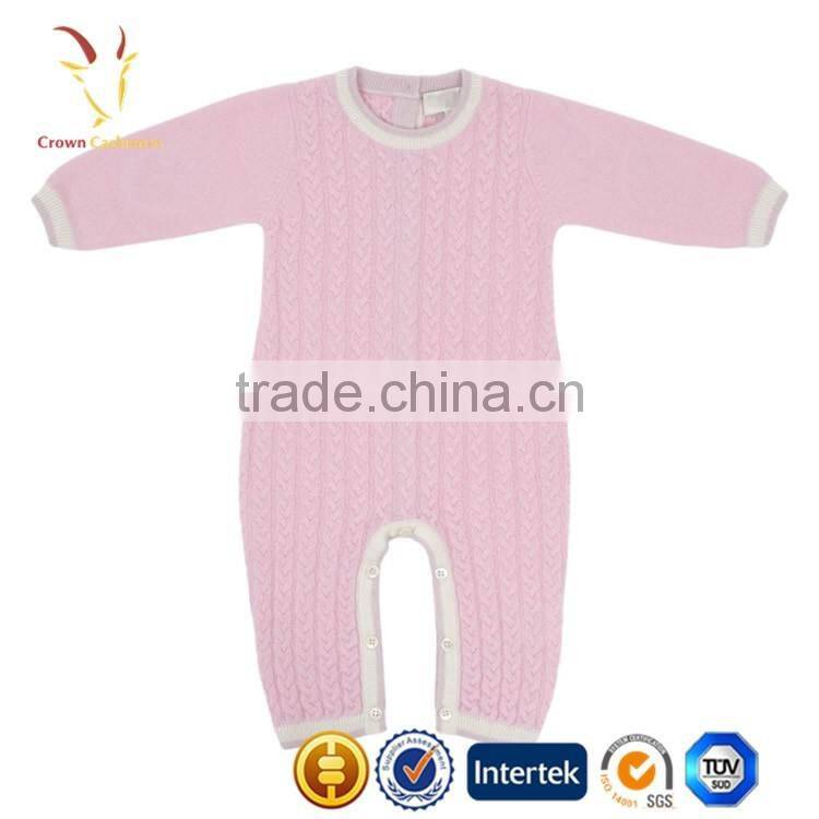 Baby Girl Winter Romper,Cashmere Cable Knit Romper with elbow patch