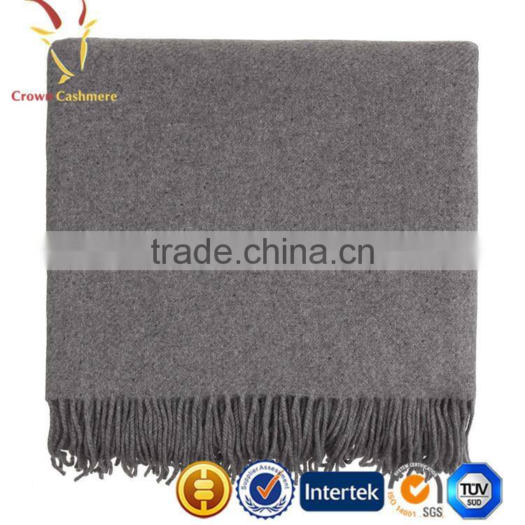 Warm Plain Kids Cashmere Wool Blended Travel Blanket