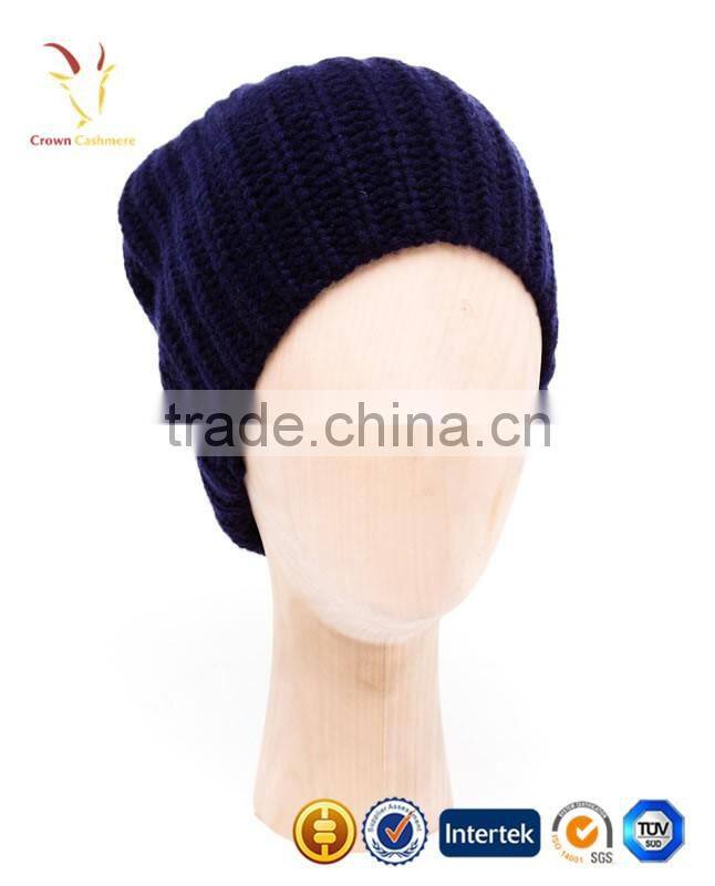 100% Pure Cashmere Womens Knit Hat Beanie,Warm Cap, Custom Sizes for Adult