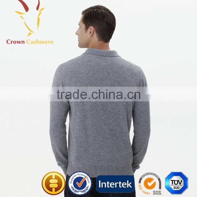 Anti-shrink Polo 100 Cashmere Sweaters for Men