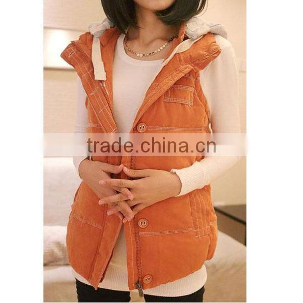 2015 Hot Selling Breathable Outdoor Woman Slim Padded Vests