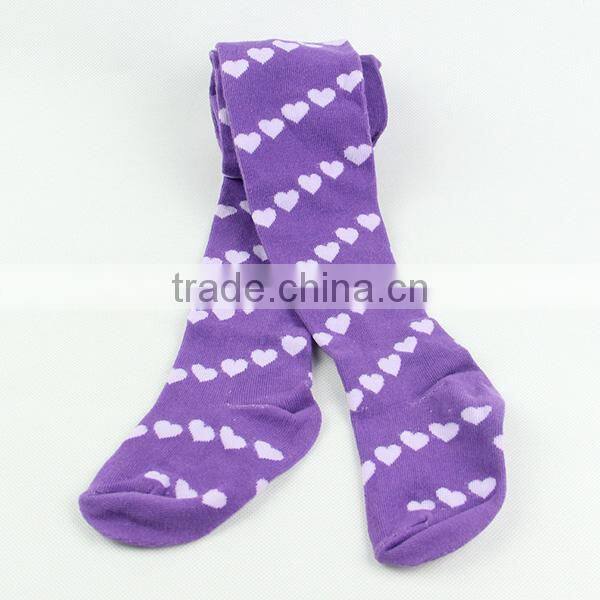 Purple colored tights pantyhose for little girls