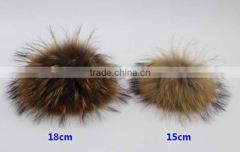 high quality 15cm fox fur real sheep wool knit beanie hat with fox fur ball