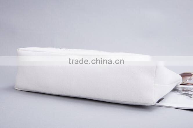 Wholesale top zipper canvas shopping custom bag for women