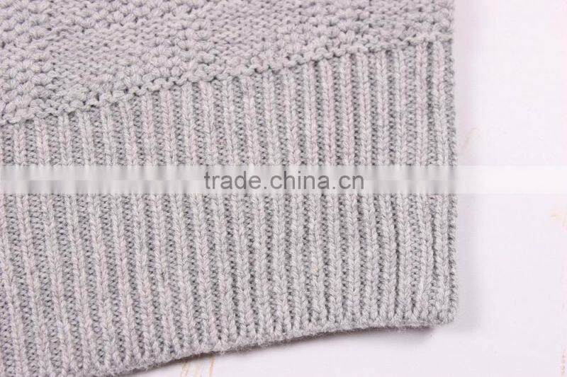 Boy Fashion Ribbed Turtleneck Plain Sweaters