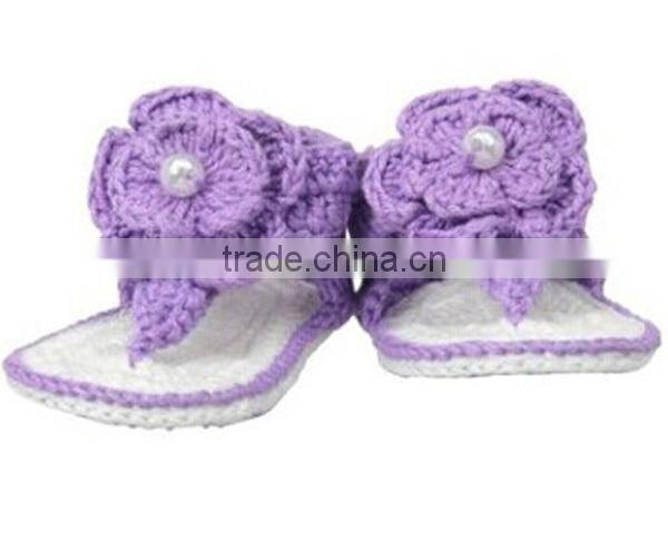 Dropship hand crochet infant&toddler newest design slippers hot
