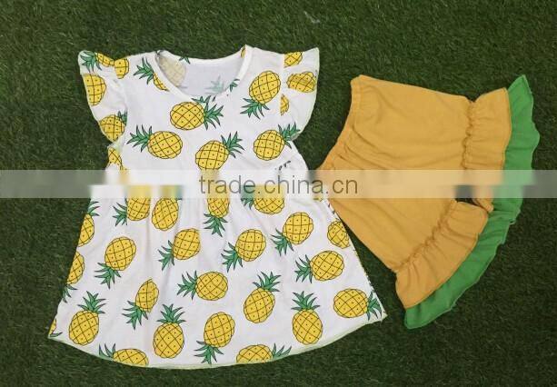 Children's Remake Outfit Pink stars Clothing Kids Ruffle summer Clothes Sets Boutique Clothing