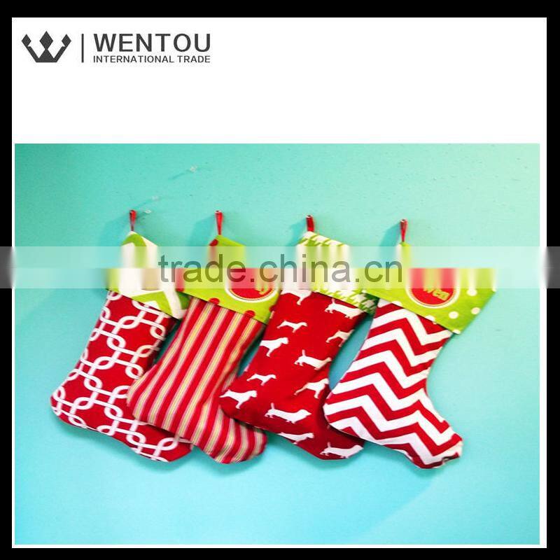 Wholesale monogram personalised multicolor Christmas Stocking