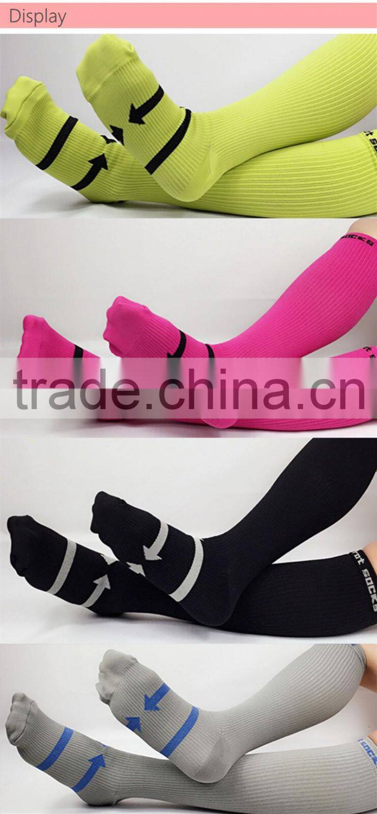 2016 Sports Muscle Recovery Calf Socks~Compression Run Stockings~4 Colors Available~Accept Custom