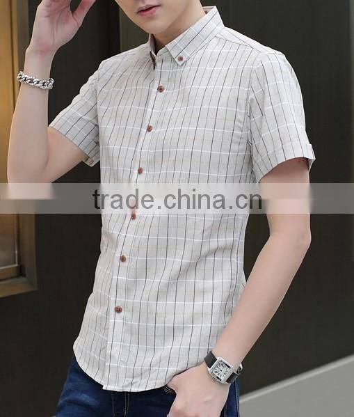 Young men's wear short-sleeved shirt leisure half sleeve shirts