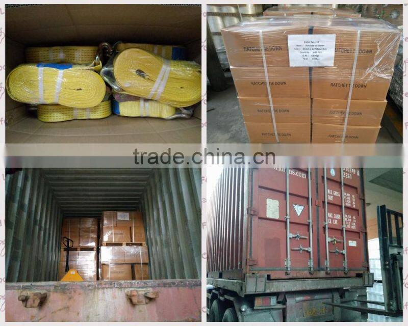 tie down ratchet strap with hooks and rings