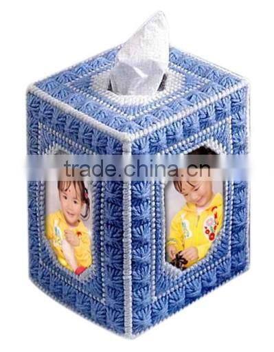 DIY goods,3D Cross stitch Embroidery.beautiful.Tissue Box-002-01