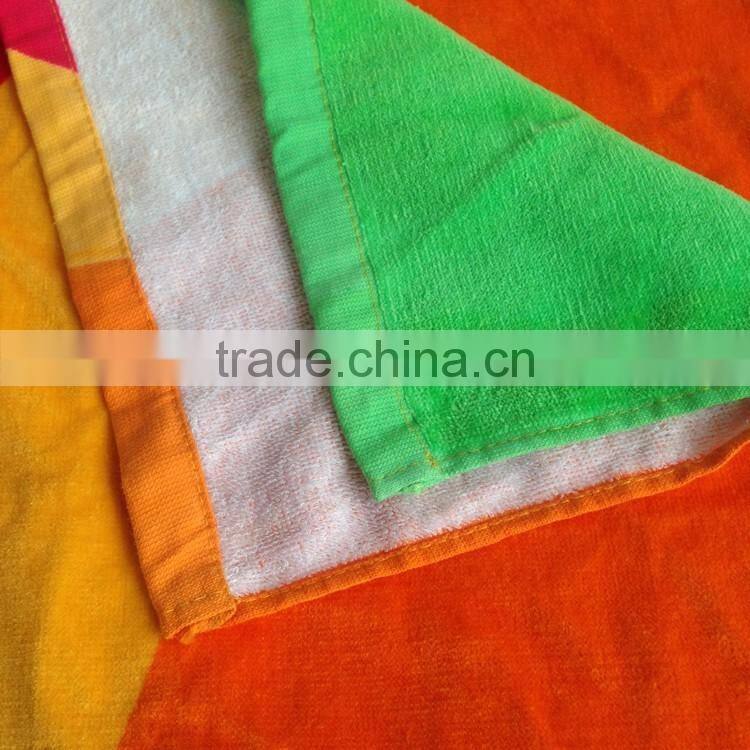 Folding beach towel bag 100% cotton custom