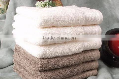 Popular 5 hotel star solid color dobby 100% cotton hotel bath towel set made in China