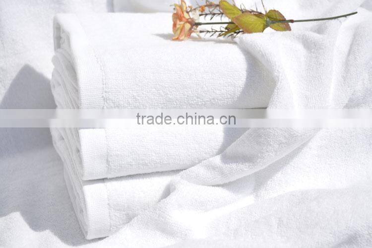 High quality cotton white bath towel for hotel use