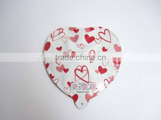 heart printed 18"auto inflatable foil balloon